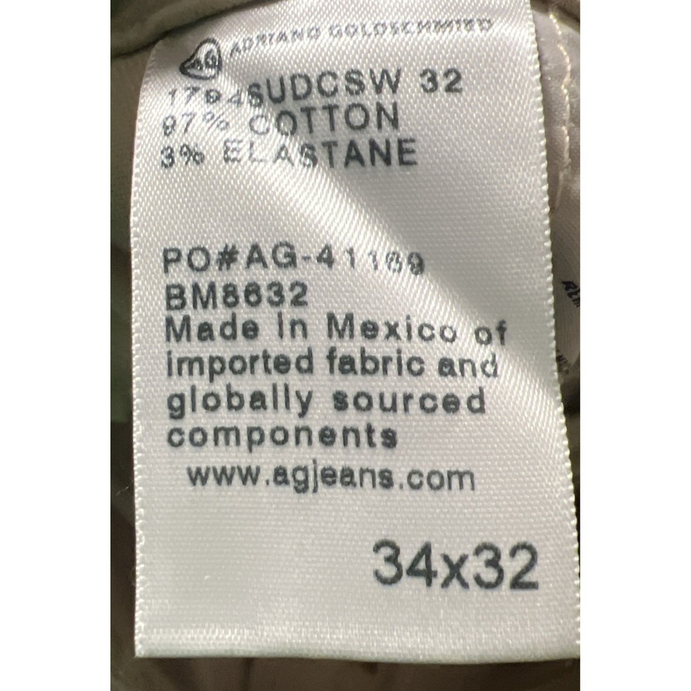 Adriano Goldschmied The Everett Slim Straight Tan Khaki Pants Size 34x32 (36x33) - Picture 12 of 12